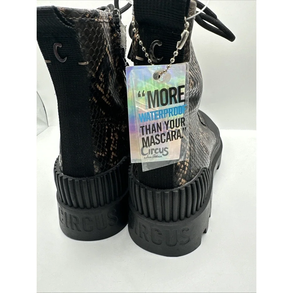 NEW Circus NY by Sam Edelman Womens' Indy Boots‎ - Warm Taupe/Snake Print Sz 8